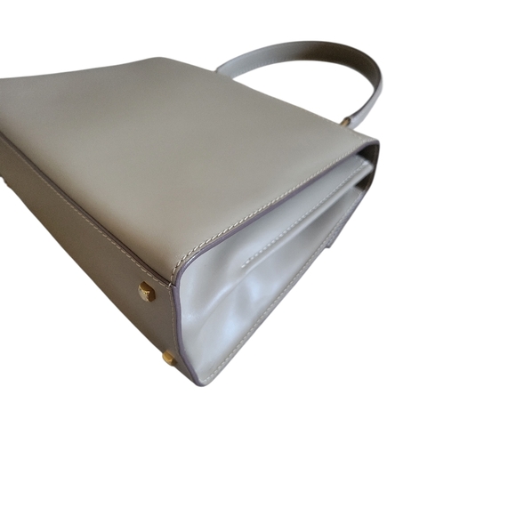 Salvatore Ferragamo Classic Top-Handle Women's Handbag Light Gray Gold Hardware - Picture 14 of 16